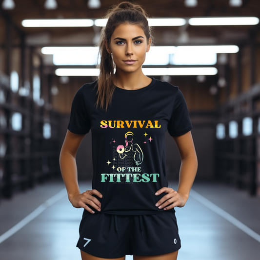 Survival Of the Fittest Yellow/Blue DTF Transfer