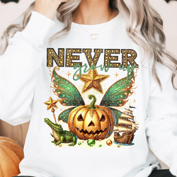 Never Grow Up Fairytale Pumpkin DTF Transfer