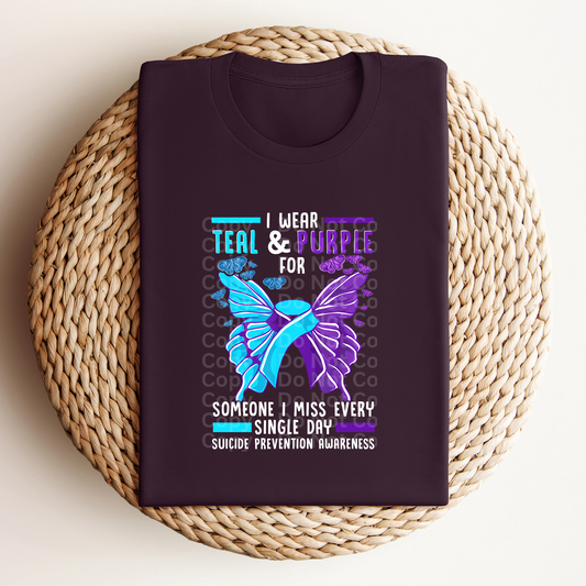 I Wear Teal & Purple DTF Transfer