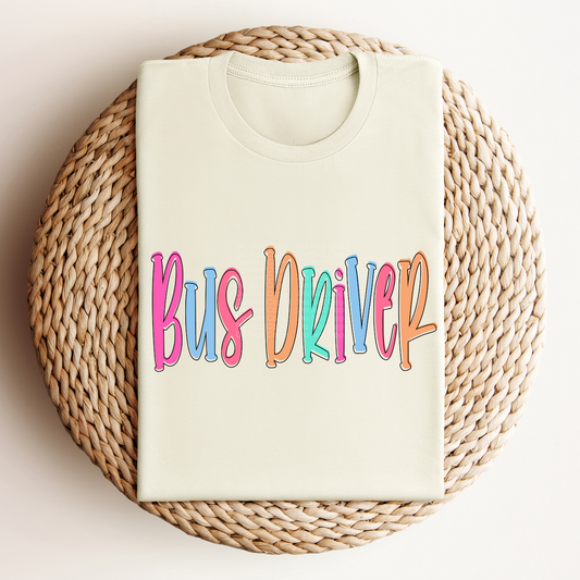 Bus Driver - Colored Names/Occupations DTF Transfer