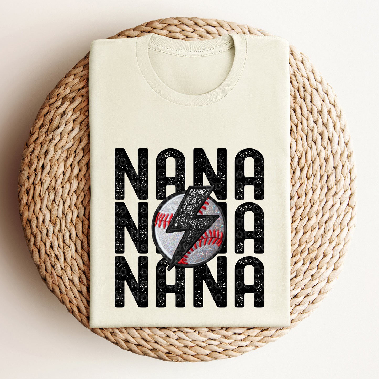 Stacked Baseball Nana DTF Transfer