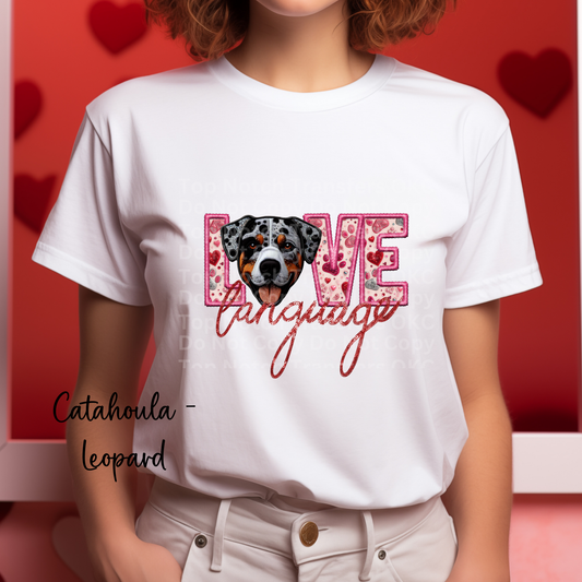 Love Language - Catahoula Leopard DTF Transfer