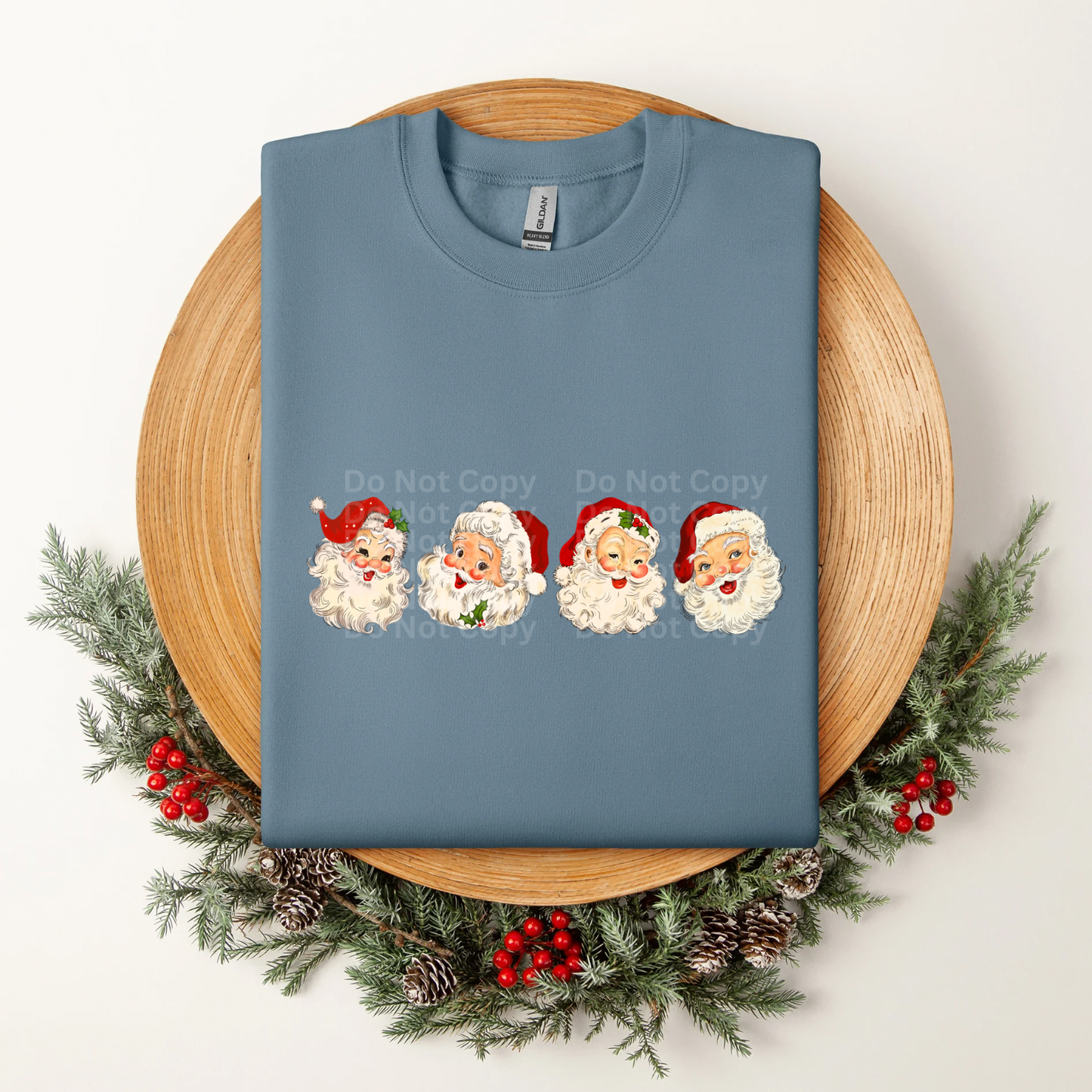 Retro Santa Faces DTF Transfer