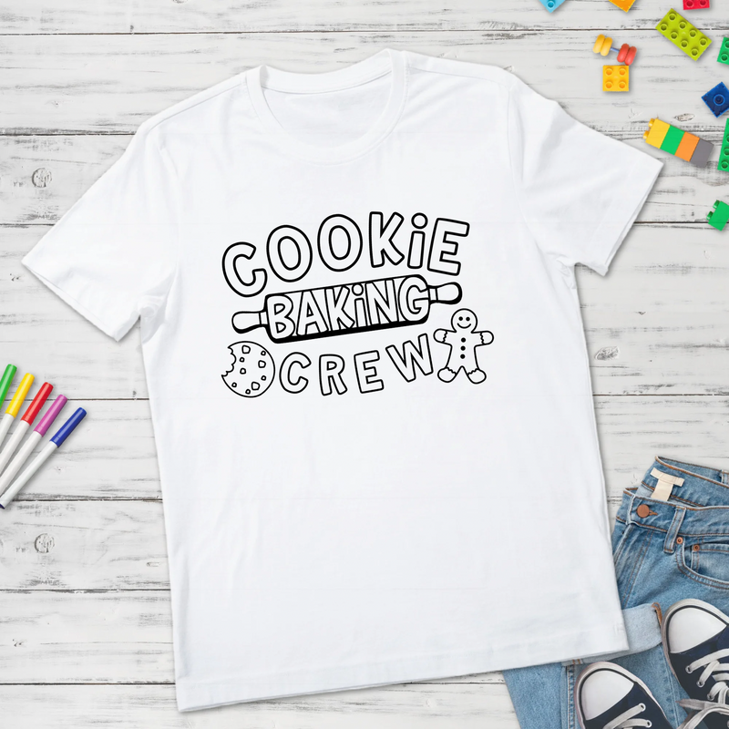 Cookie Baking Crew coloring design DTF Transfer
