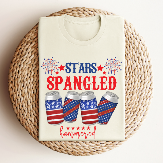Stars Spangled Hammered DTF Transfer