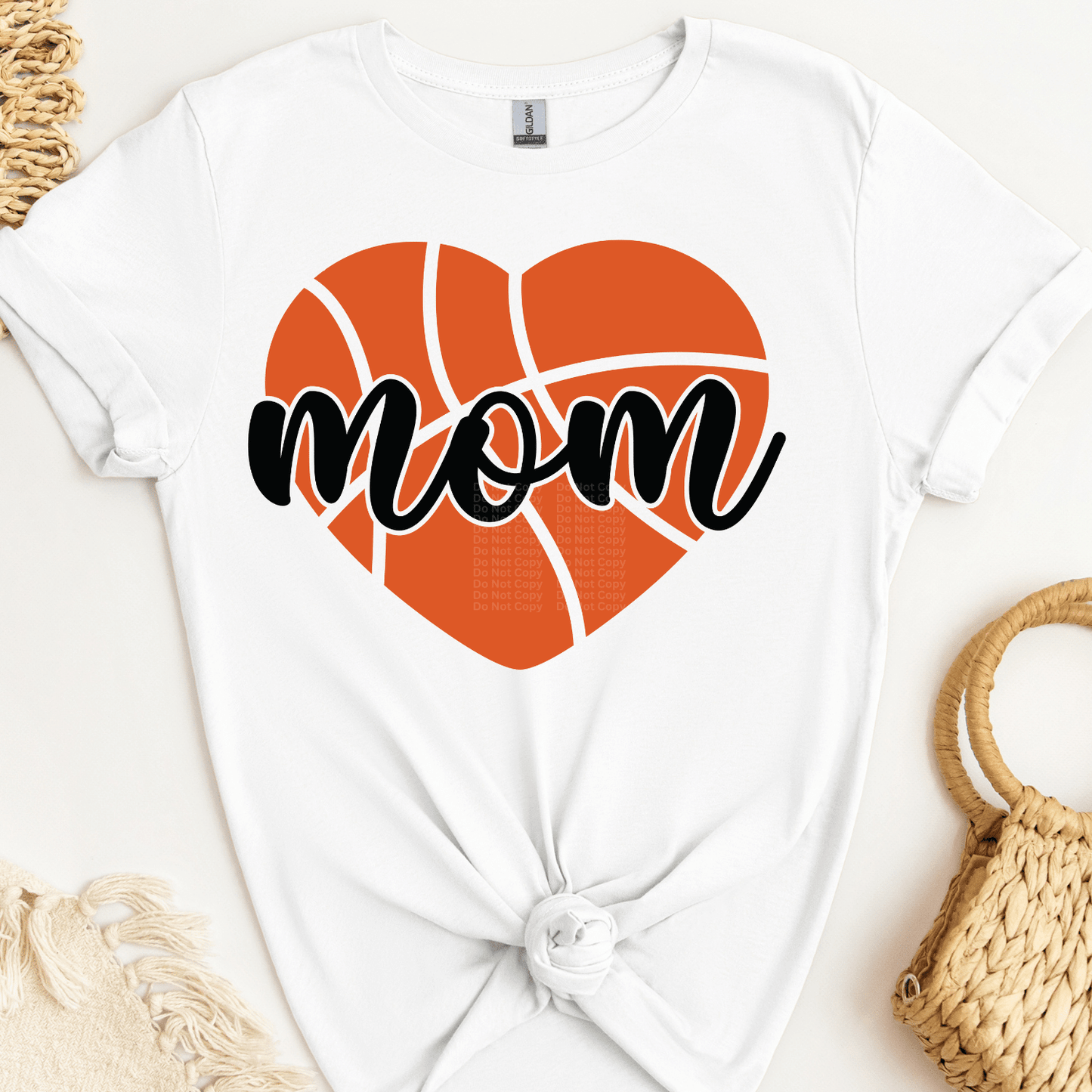 Mom Basketball Heart DTF Transfer
