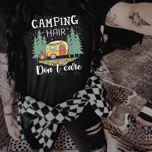 Camping Hair Don't Care DTF Transfer