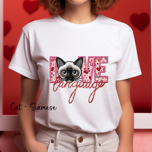 Love Language - Cat Siamese DTF Transfer