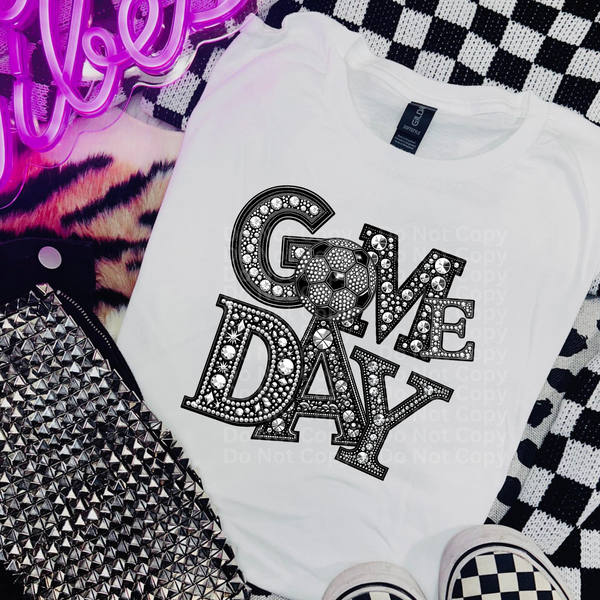 Game Day Soccer - Faux Rhinestone DTF Transfer