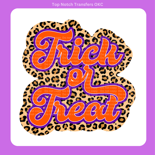 Trick or Treat Leopard DTF Transfer