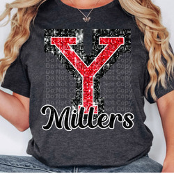 Yukon Millers Faux Sequin DTF Transfer