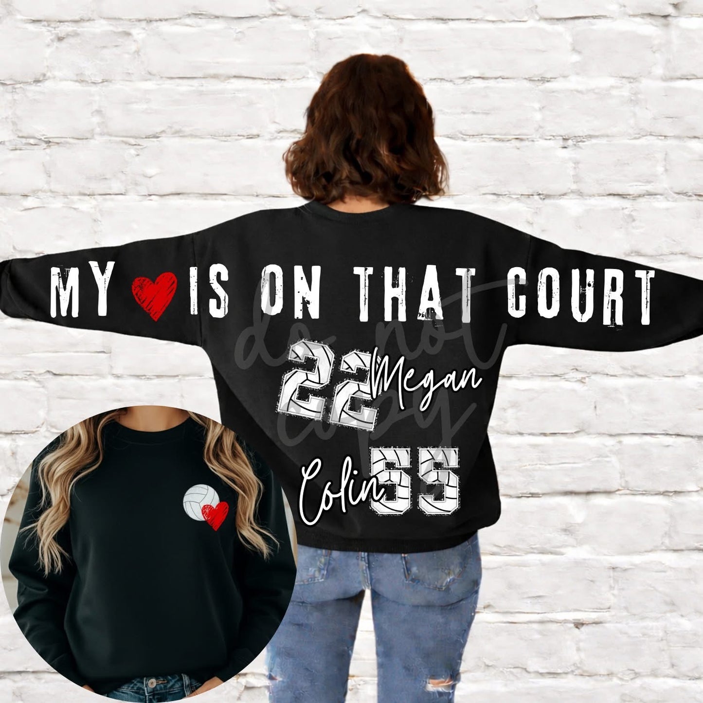 My Heart Is On That Field”Across the Back & Front pocket DTF Transfer “Leave Custom info in checkout notes- number, name, softball or baseball on orders that have both”
