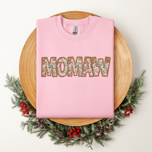 Momaw Pink & Tan Christmas Print DTF Transfer