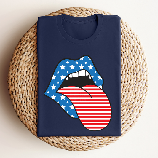 USA Rolling Tongue DTF Transfer