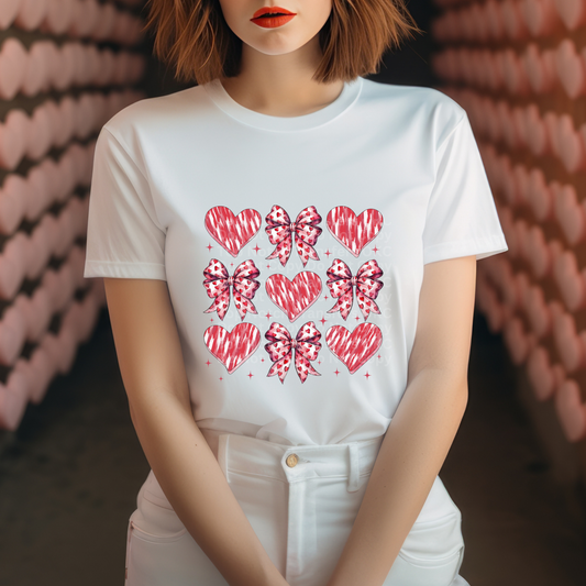 Hearts & Bows  Coquette DTF Transfer