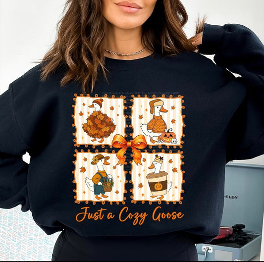 Just a Cozy Goose DTF Transfer