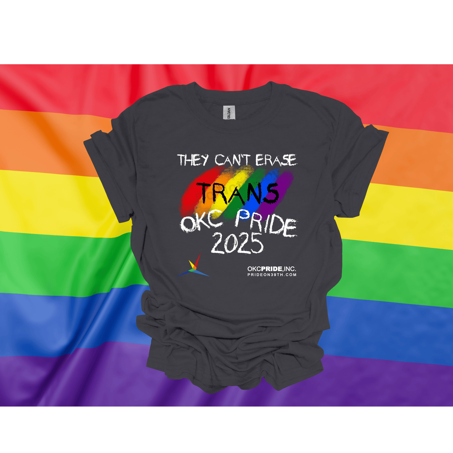 2025 OKC Pride T-Shirt- They Can’t Erase Trans