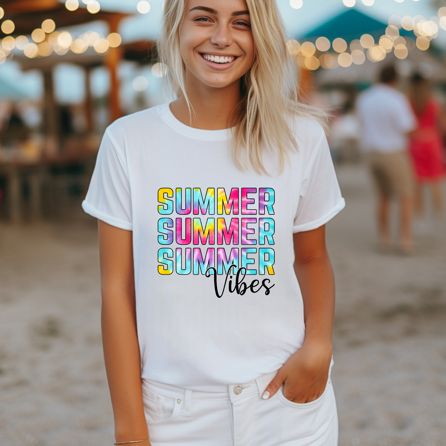 Stacked Summer Vibes  DTF Transfer