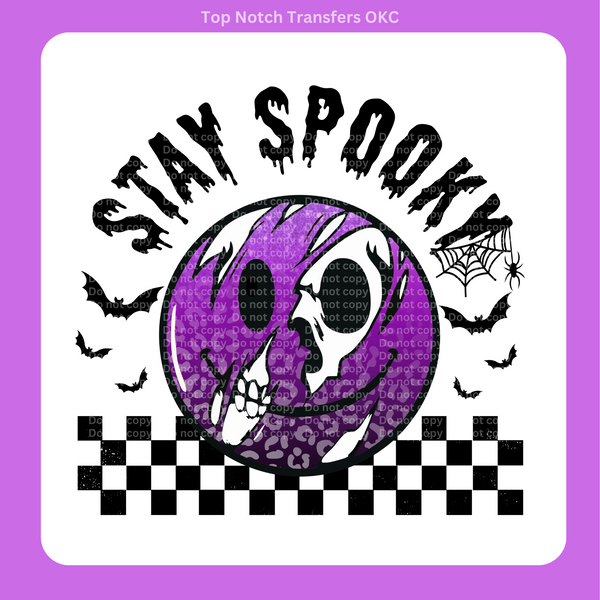 Stay Spooky Checkered DTF Transfer