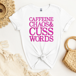 Caffeine Chaos & Cuss Words DTF Transfer