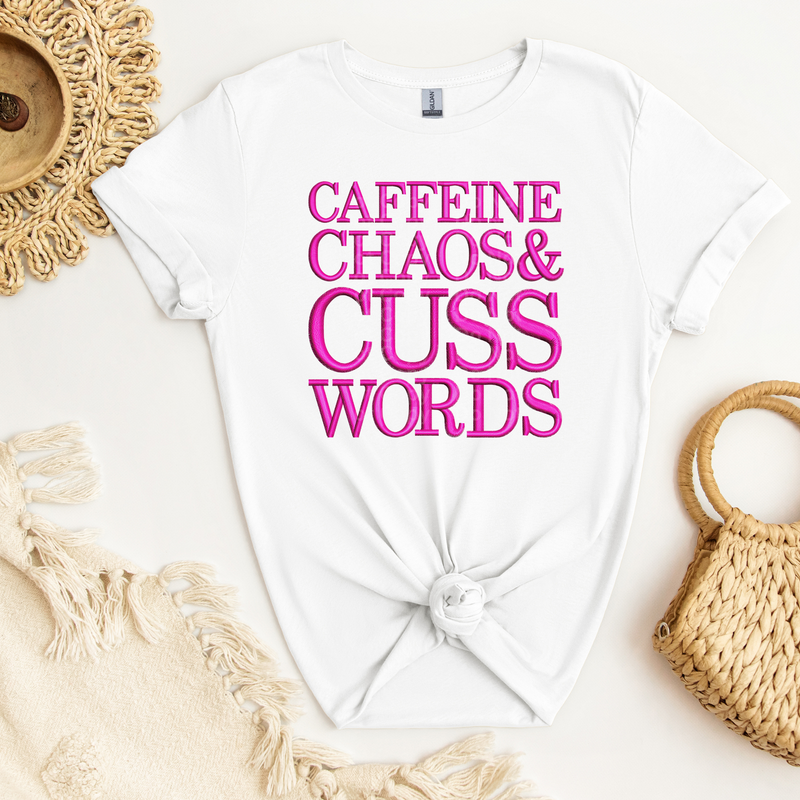 Caffeine Chaos & Cuss Words DTF Transfer
