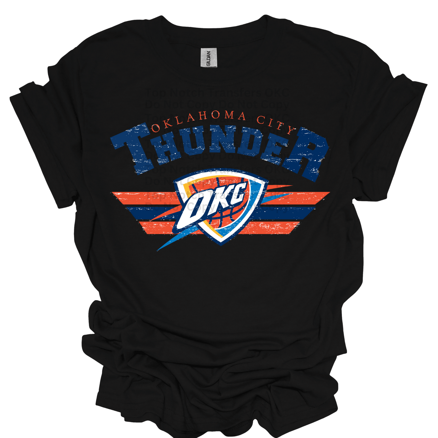 Vintage OKC Basketball DTF Transfer