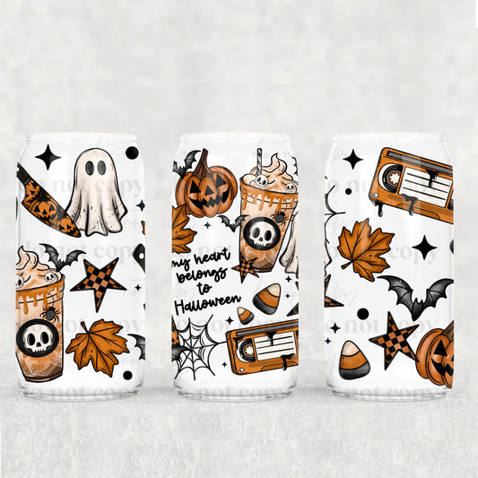 My Heart Belongs to Halloween UV DTF 16oz Cup Wrap CSC_8_25