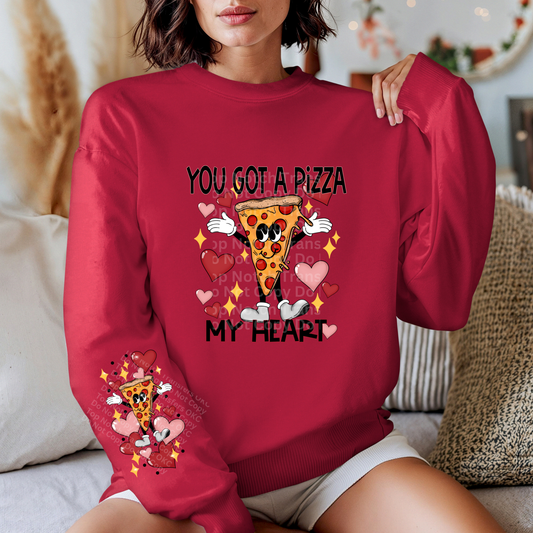 Pizza My Heart *Optional long sleeve design* DTF Transfer