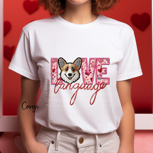 Love Language - Corgi DTF Transfer