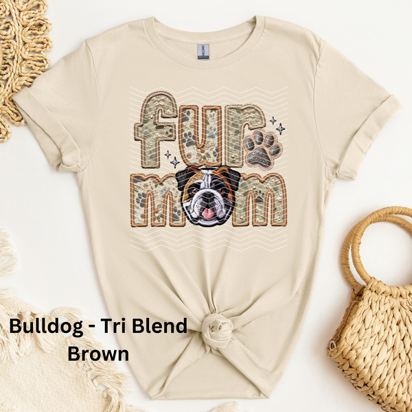 Bulldog - Tri Blend Brown DTF Transfer