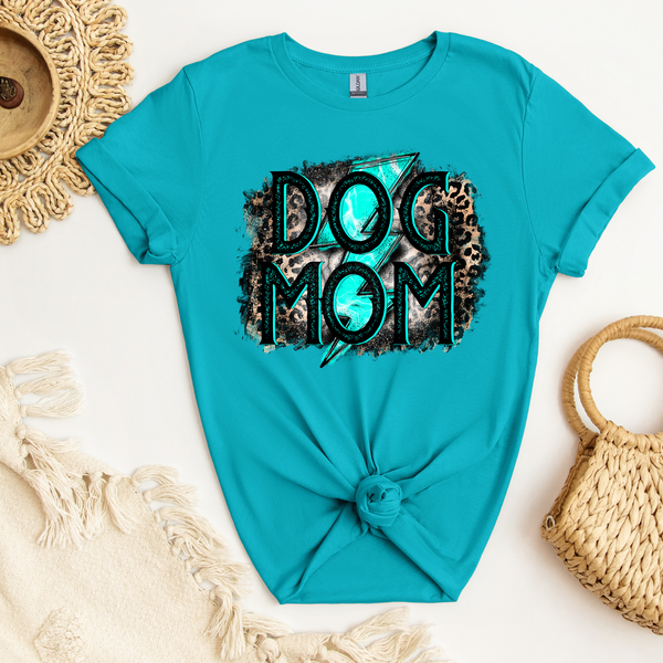 Dog Mom Blue Bolt DTF Transfer