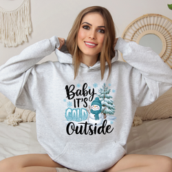 Baby It's Cold Outside Snowman & Tree DTF Transfer