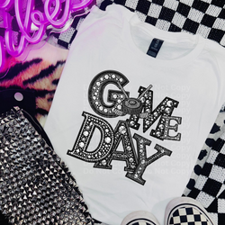 Game Day Hockey - Faux Rhinestone DTF Transfer