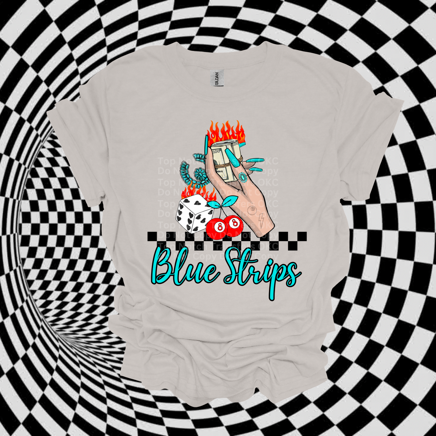 Blue Strips 1 DTF Transfer