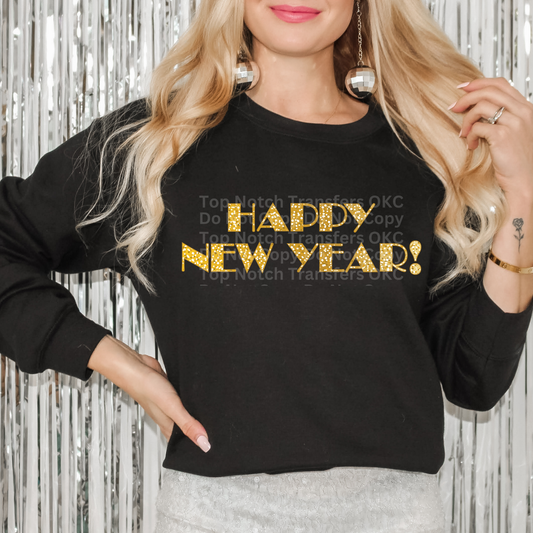 Happy New Year! Gold DTF Transfer