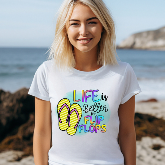 Life Is Better In Flip Flops DTF Transfer