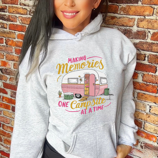 Making Memories One Campsite at a Time (Pink & White) DTF Transfer