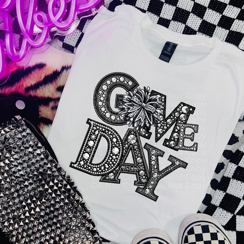 Game Day Cheer - Faux Rhinestone DTF Transfer