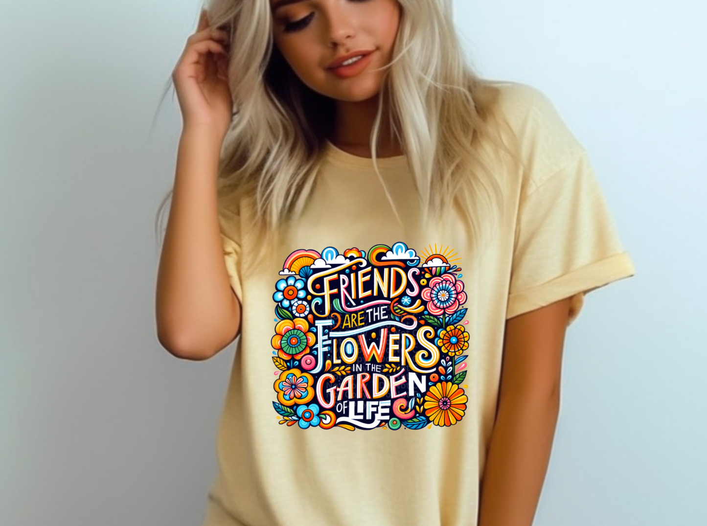 Friends Flowers Garden Life DTF Transfer