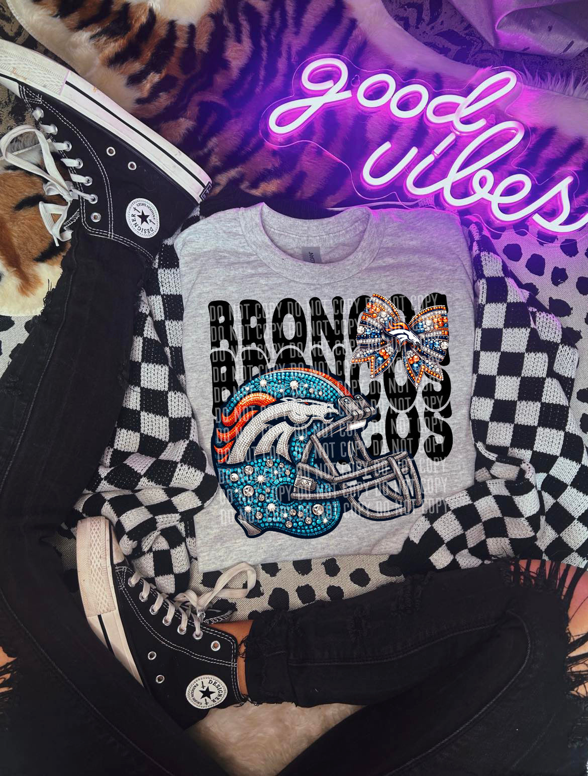 Broncos Team Bows DTF Transfer