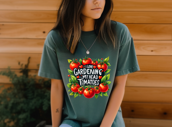 I Love Gardening From My Head Tomatoes DTF Transfer