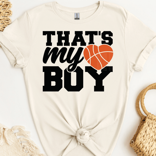 That's my Boy Basketball Heart DTF Transfer