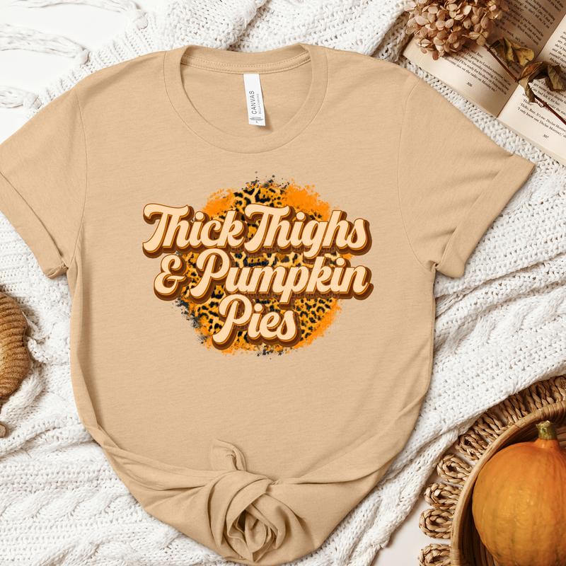 Thick Thighs & Pumpkin Pies (Orange) DTF Transfer