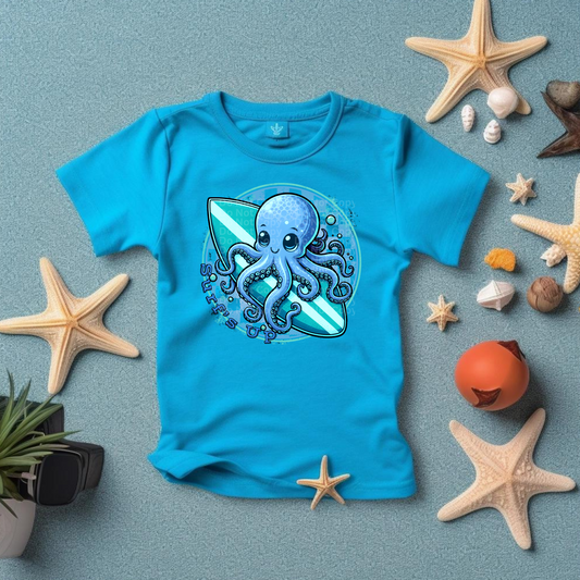 Surf's Up Octopus DTF Transfer