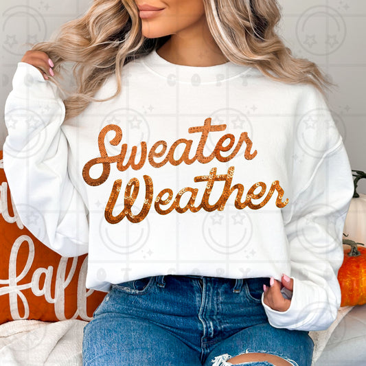 Sweater Weather Faux Sequins DTF Transfer