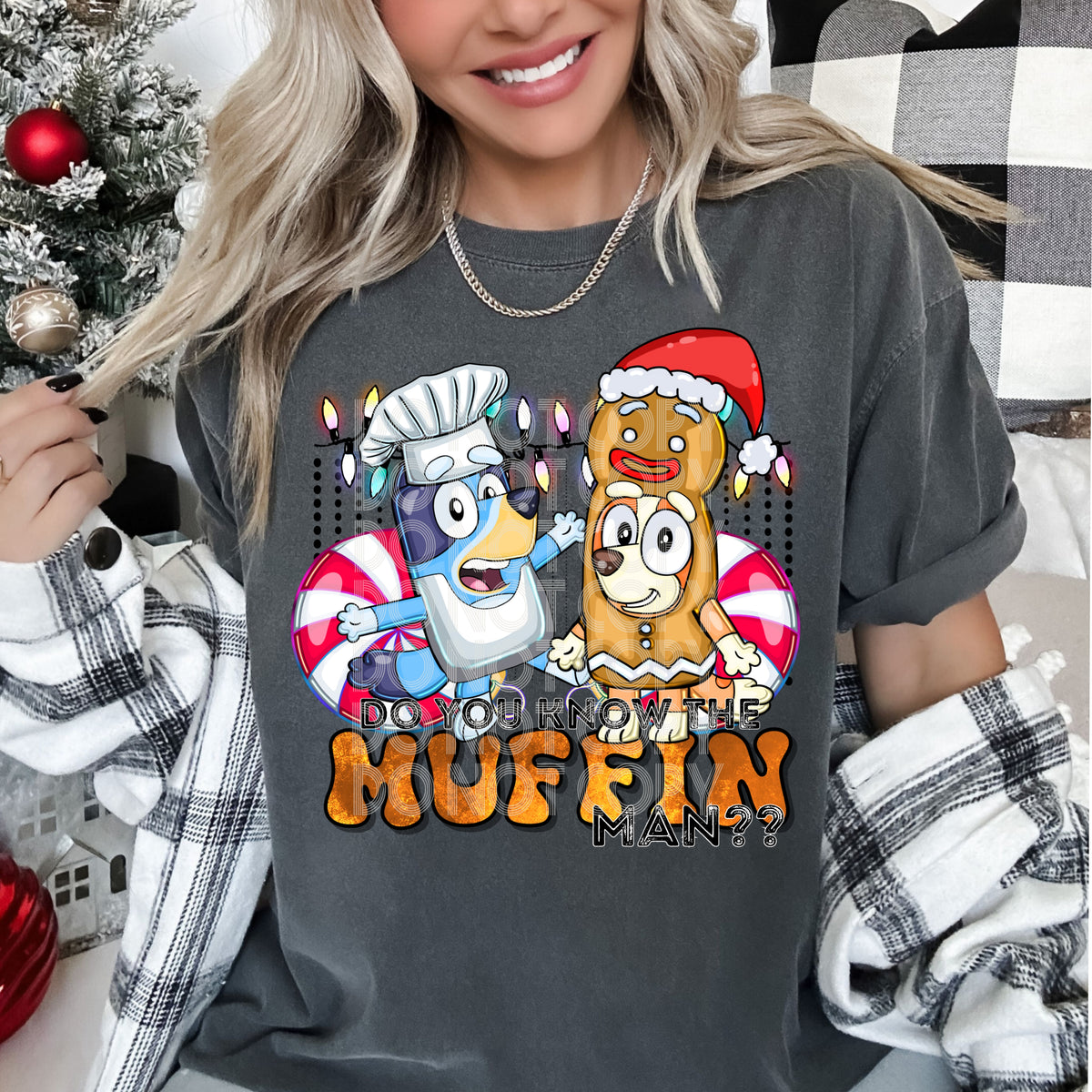 Muffin Man Blue Heeler DTF Transfer