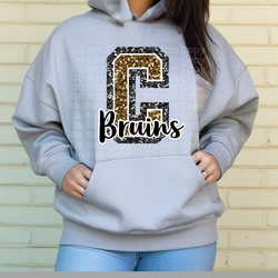 Bruins Faux Sequin DTF Transfer