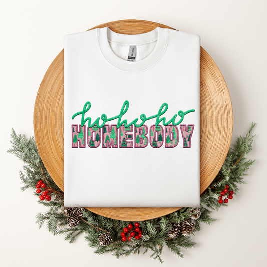 Ho Ho Ho Homebody Trees Pink and Mint DTF Transfer