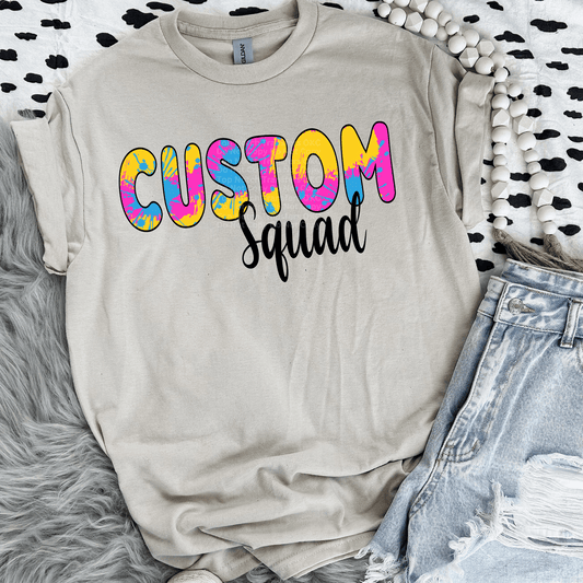 Custom Paint Splash DTF Transfer *Leave Custom info in order notes*