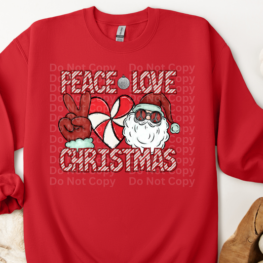 Peace Love Christmas DTF Transfer